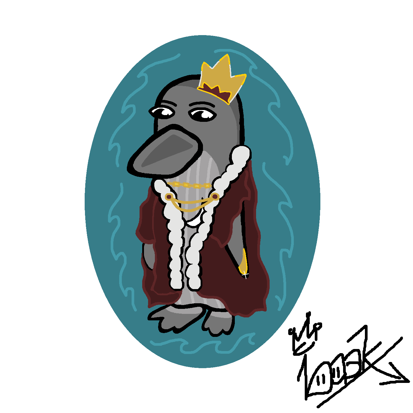 Midas Whale by artist Baskitch — community-created wassie-style artwork of the onchain persona